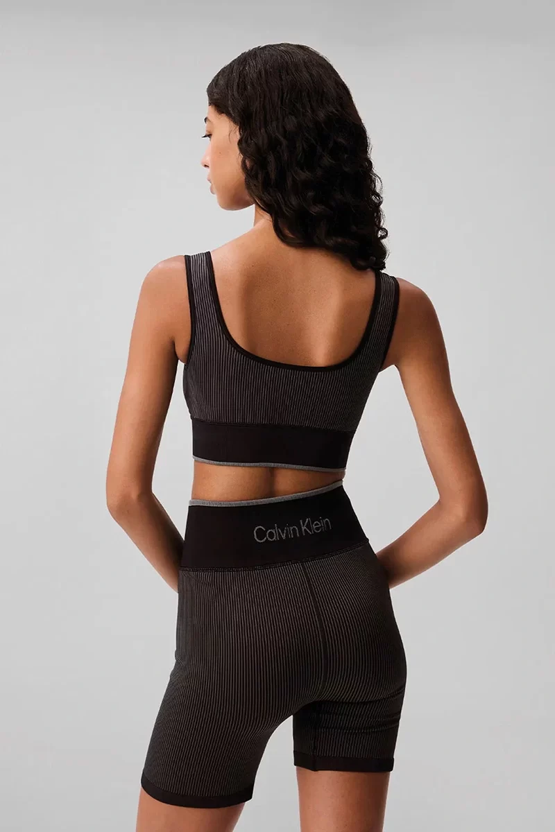 Calvin Klein Kadın Siyah Bel Lastikli Spor Büstiyer