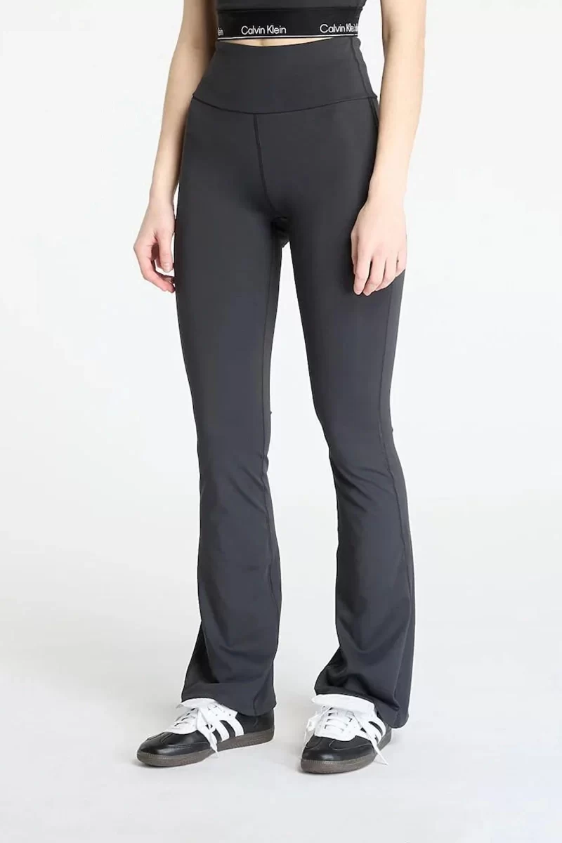 Calvin Klein Kadın Siyah Sport Flare Logolu Tayt