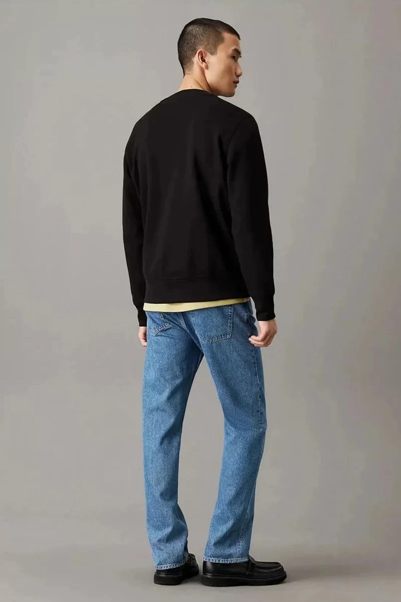Calvin Klein  Erkek CK Siyah Bisiklet Yaka Sweatshirt