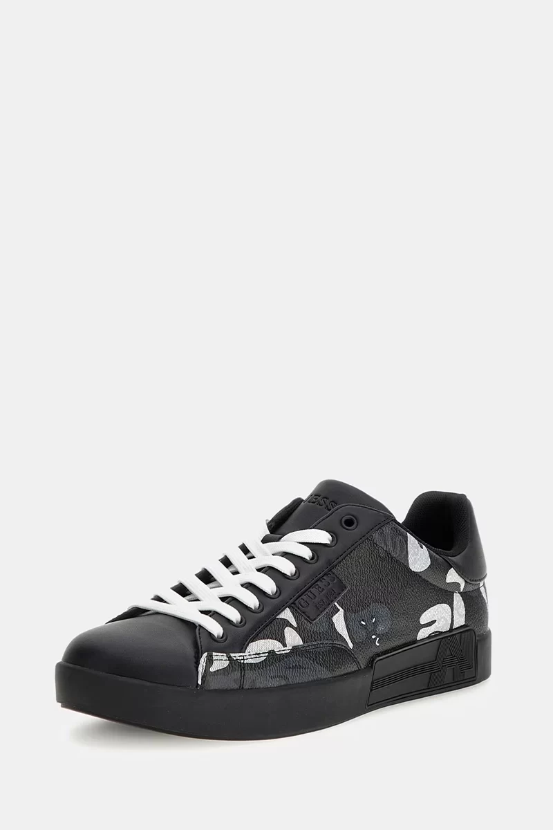 Guess Caserta Erkek Siyah Sneaker FMFCASPAT12-BKGRY