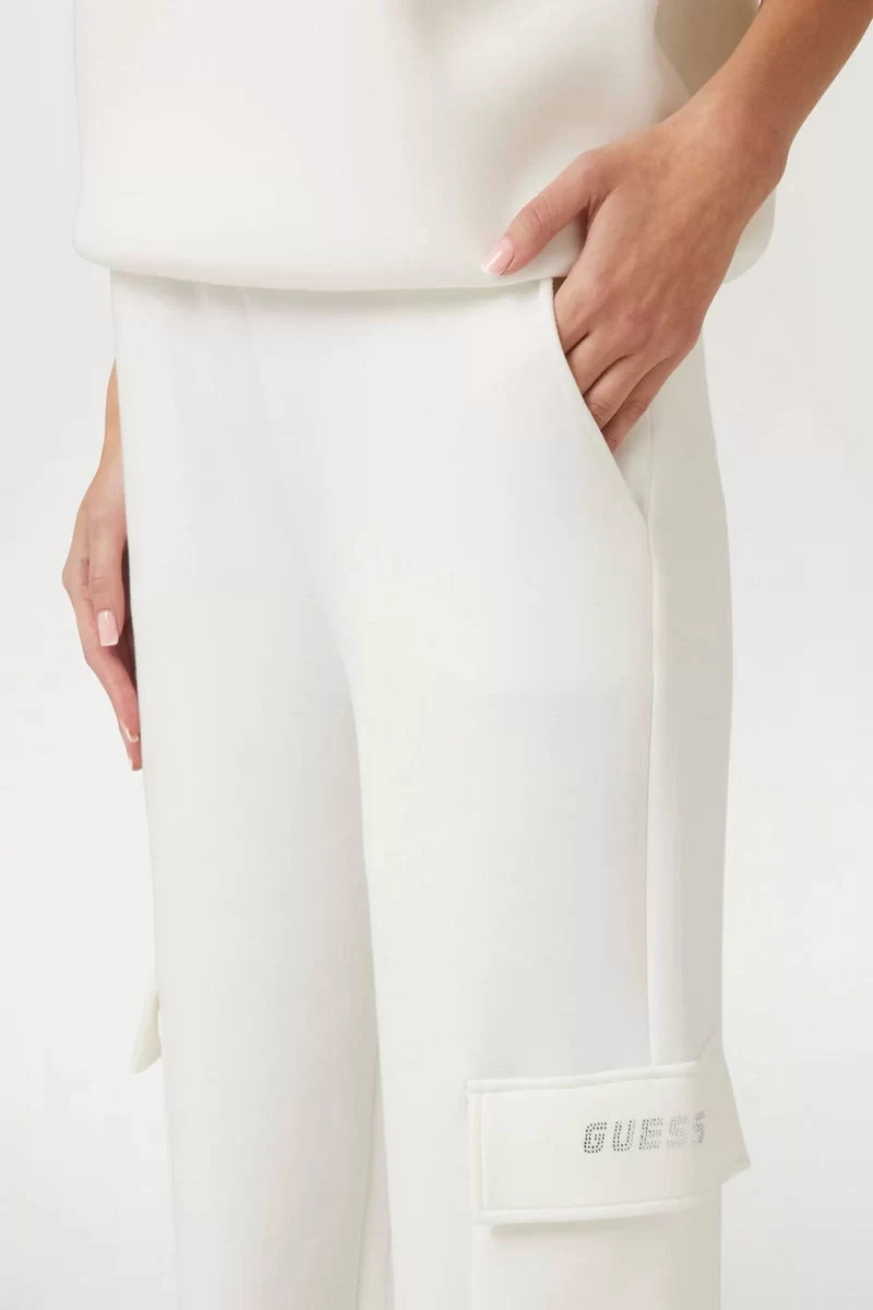 Guess Cecılıa Scuba Cargo Pants Kadın Krem Eşofman Altı V4BB12K7UW2-G6K5
