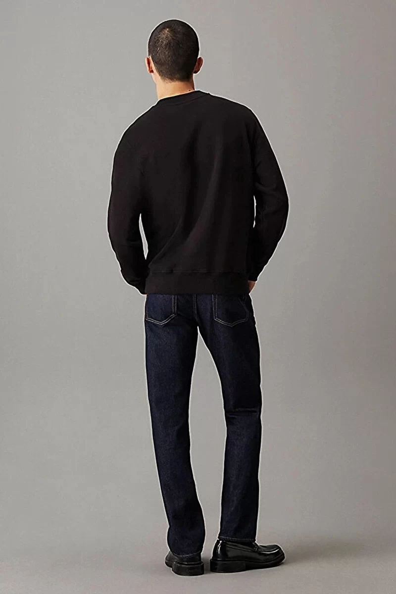 Calvin Klein Erkek Siyah Logolu Sweatshirt