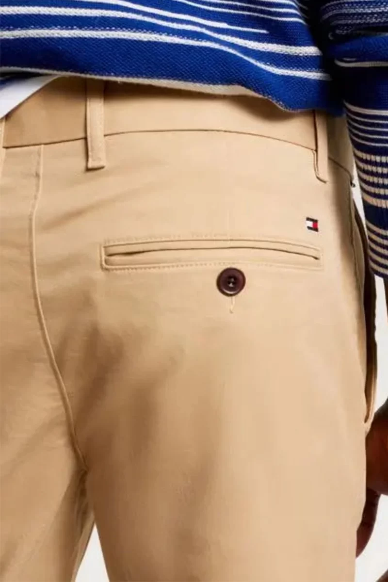 Tommy Hilfiger Erkek Slim Fit Bej Pantolon
