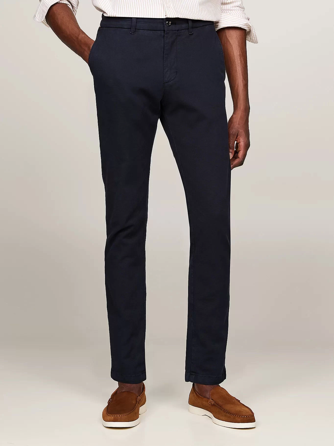 tommy hılfıger Erkek Lacivert Chino Slim Fit Pantolon