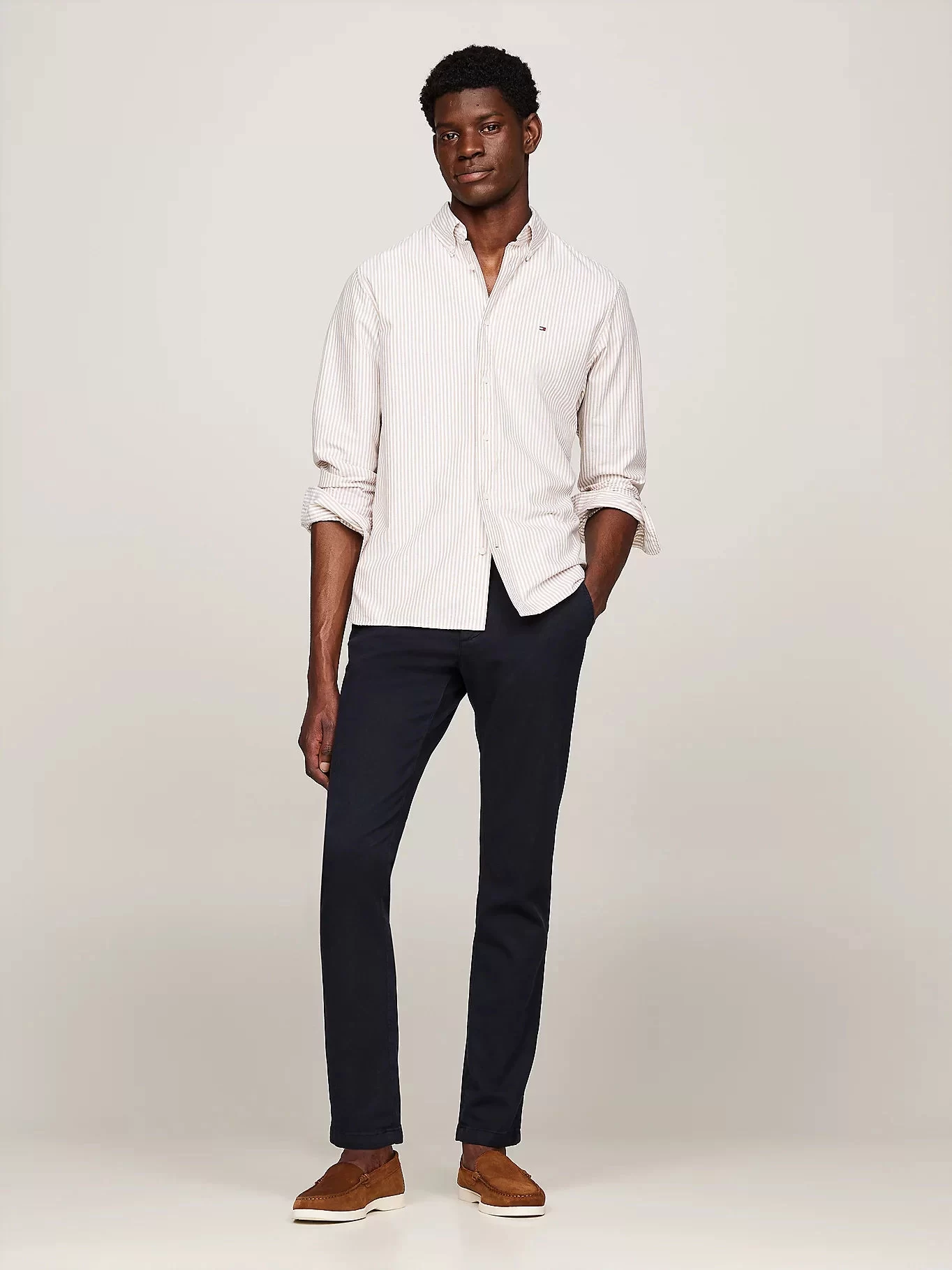 tommy hılfıger Erkek Lacivert Chino Slim Fit Pantolon