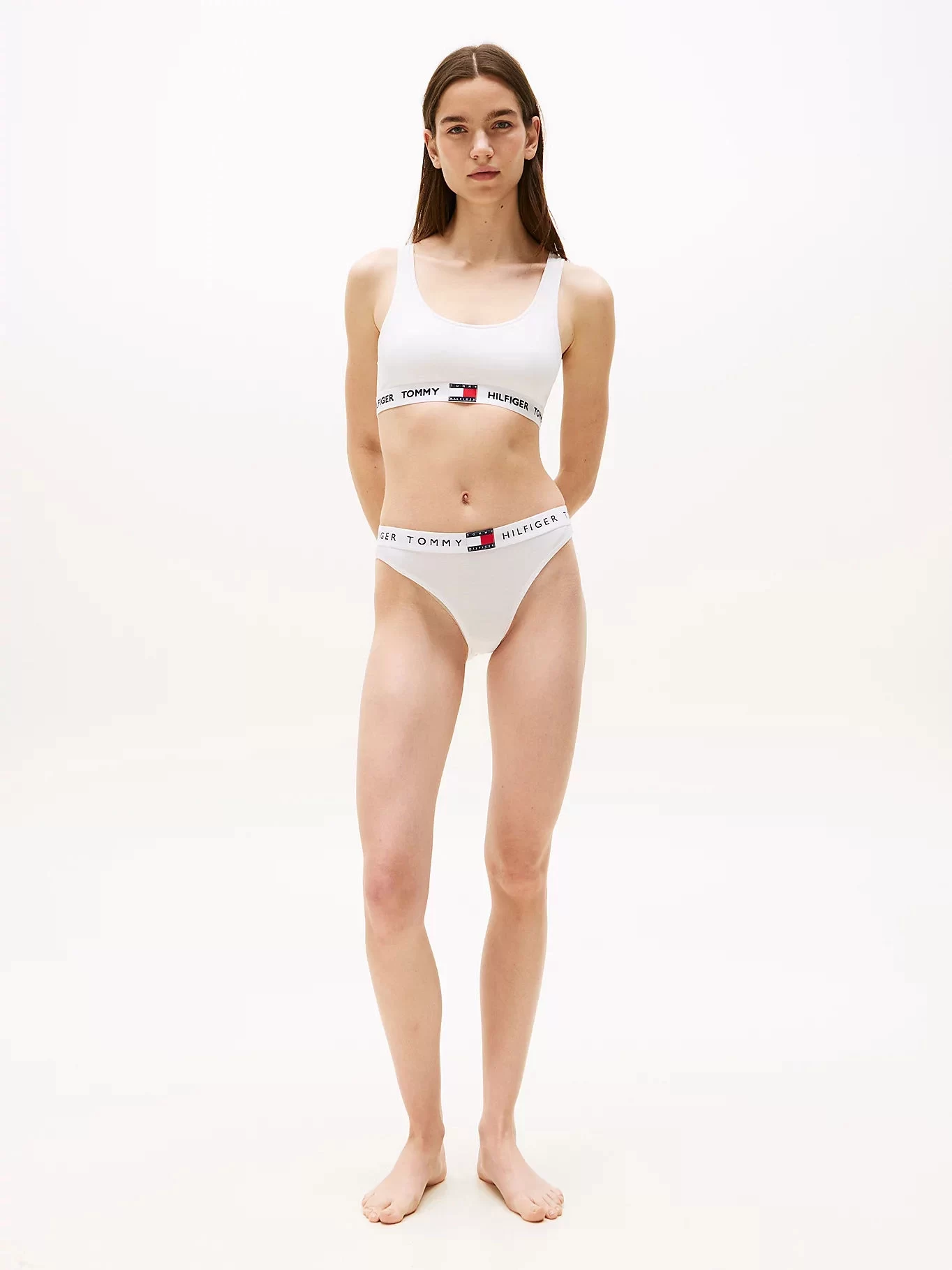 Tommy Hilfiger Kadın Beyaz Logolu Klasik Bikini Külot
