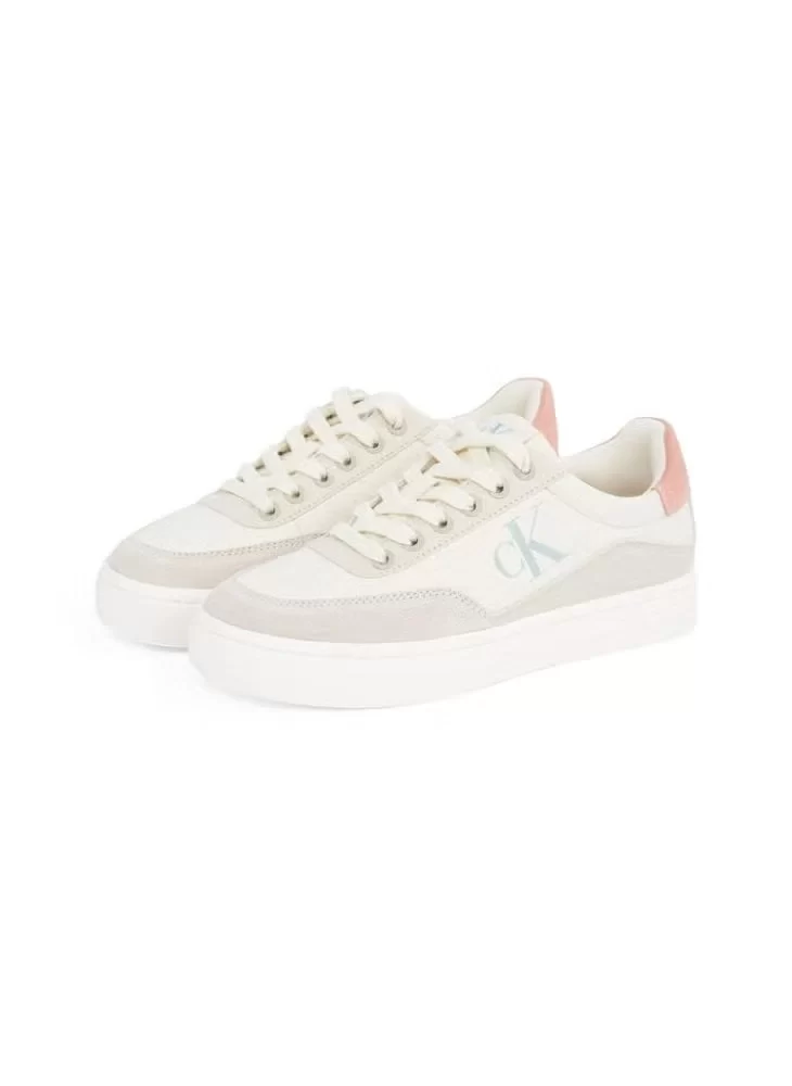 Calvin Klein  Kadın Mavi CK Logolu Pembe-Beyaz Sneaker