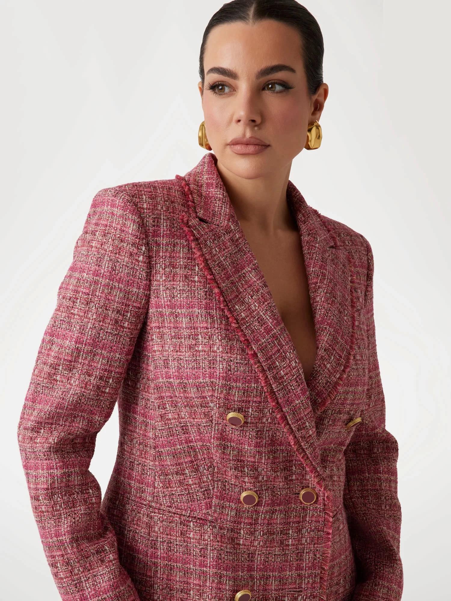 Guess Claudıa Double Breast Blazer Kadın Multicolor Blazer Ceket 5GGN157302A-F8NP