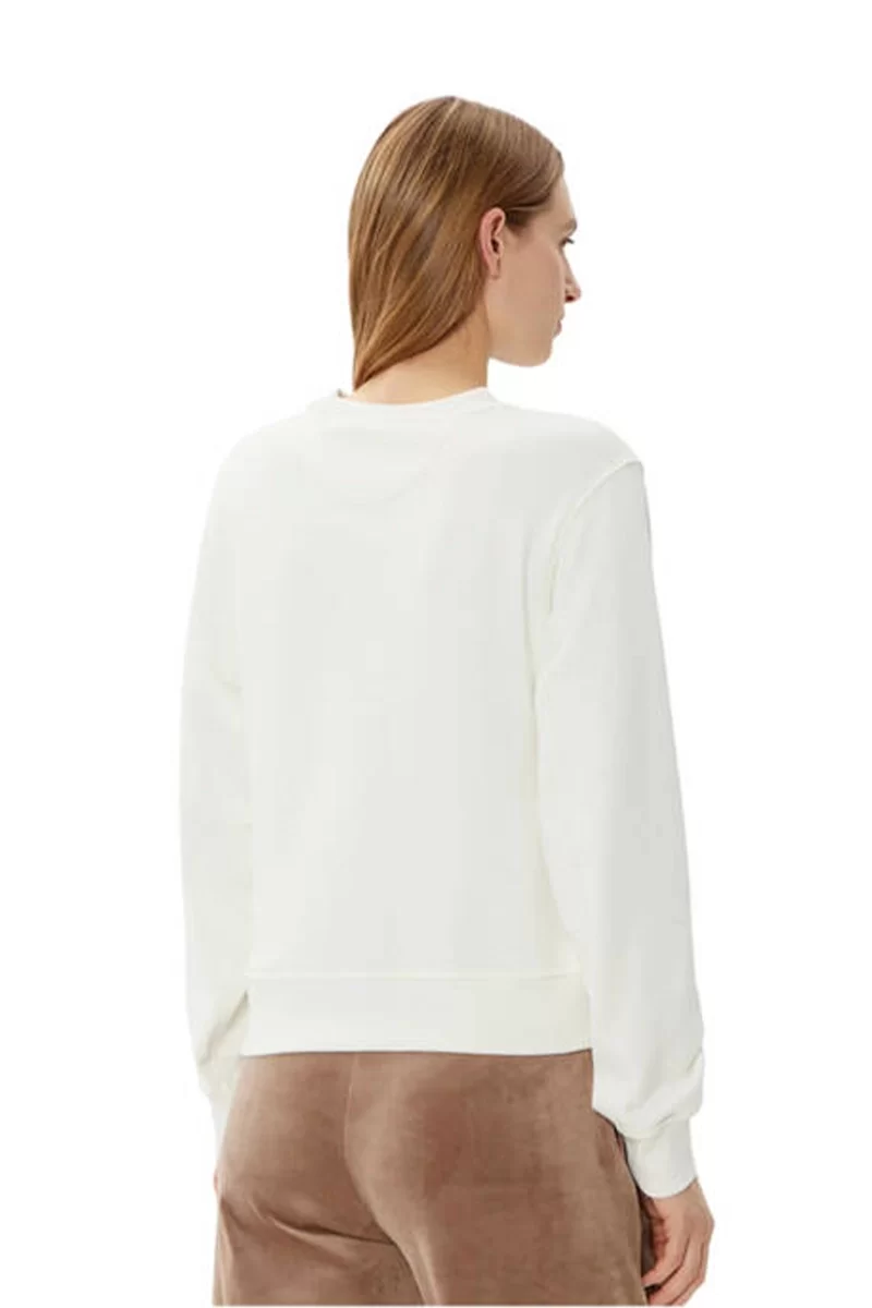 Guess Cn Peony Logo Fleece Kadın Beyaz Sweatshirt W5RQ05K7EX1-G012