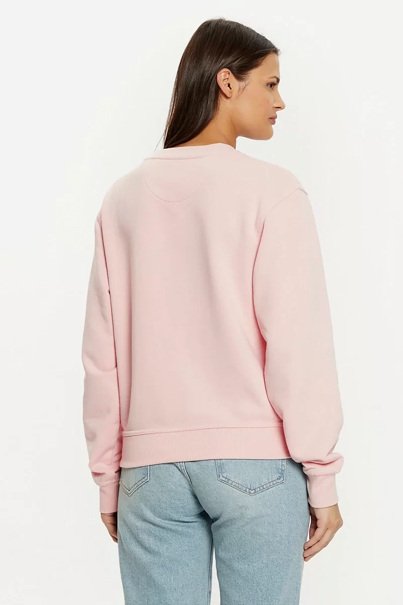 Guess Cn Python Trıangle Logo Flecee Kadın Pembe Sweatshirt W5RQ09K8802-A61L