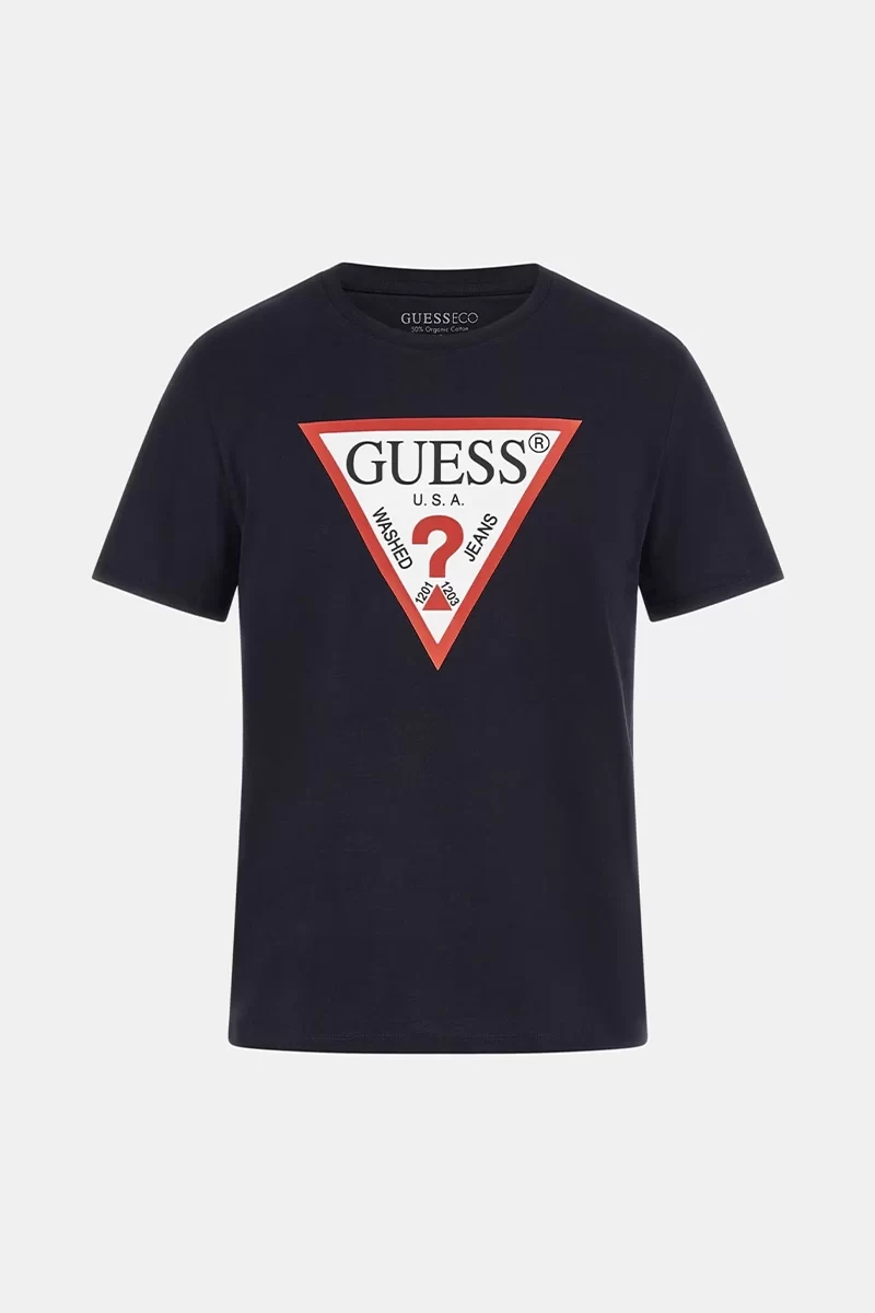 Guess Cn Ss Orıgınal Logo Tee Erkek Lacivert T-Shirt M2YI71I3Z14-G7V2