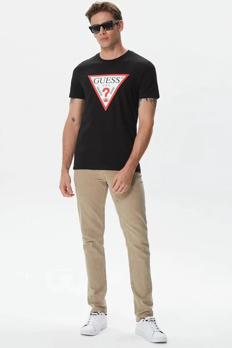 Guess Cn Ss Orıgınal Logo Tee Erkek Siyah T-Shirt M2YI71I3Z14-JBLK
