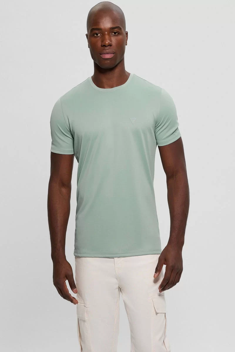 Guess Cn Ss Tech Stretch Tee Erkek Gri T-Shirt M4YI60KCBM0-G9L8