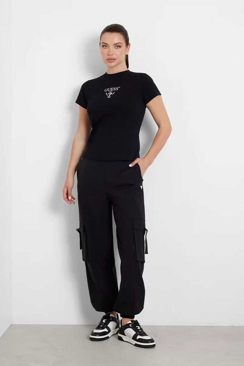Guess Colette Ss Tee Kadın Siyah T-Shirt V4YI21KCDH1-JBLK
