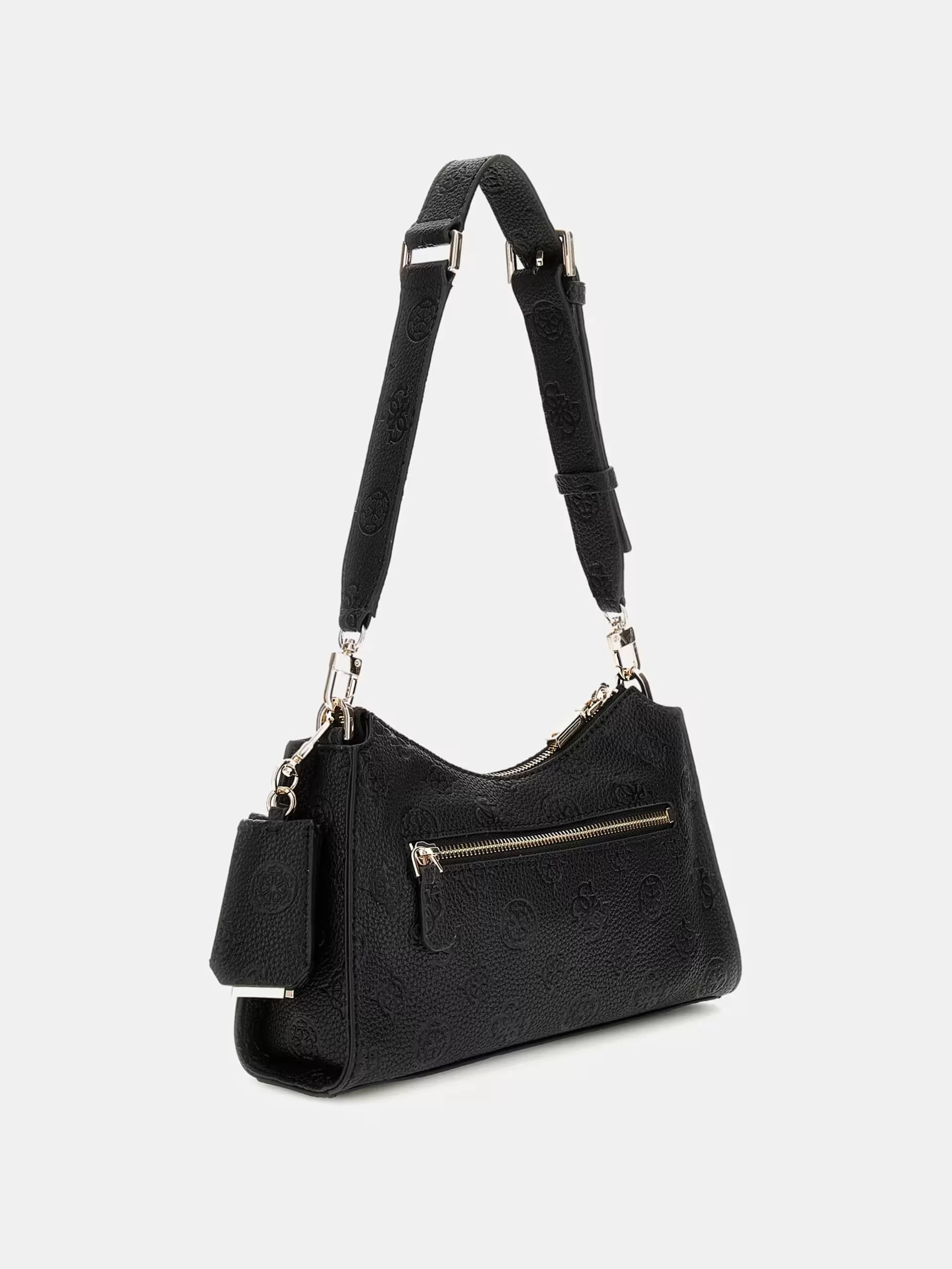 Guess Cresıdıa Top Zıp Shoulder Bag Kadın Siyah Omuz Çantası HWPG9349180-BLA