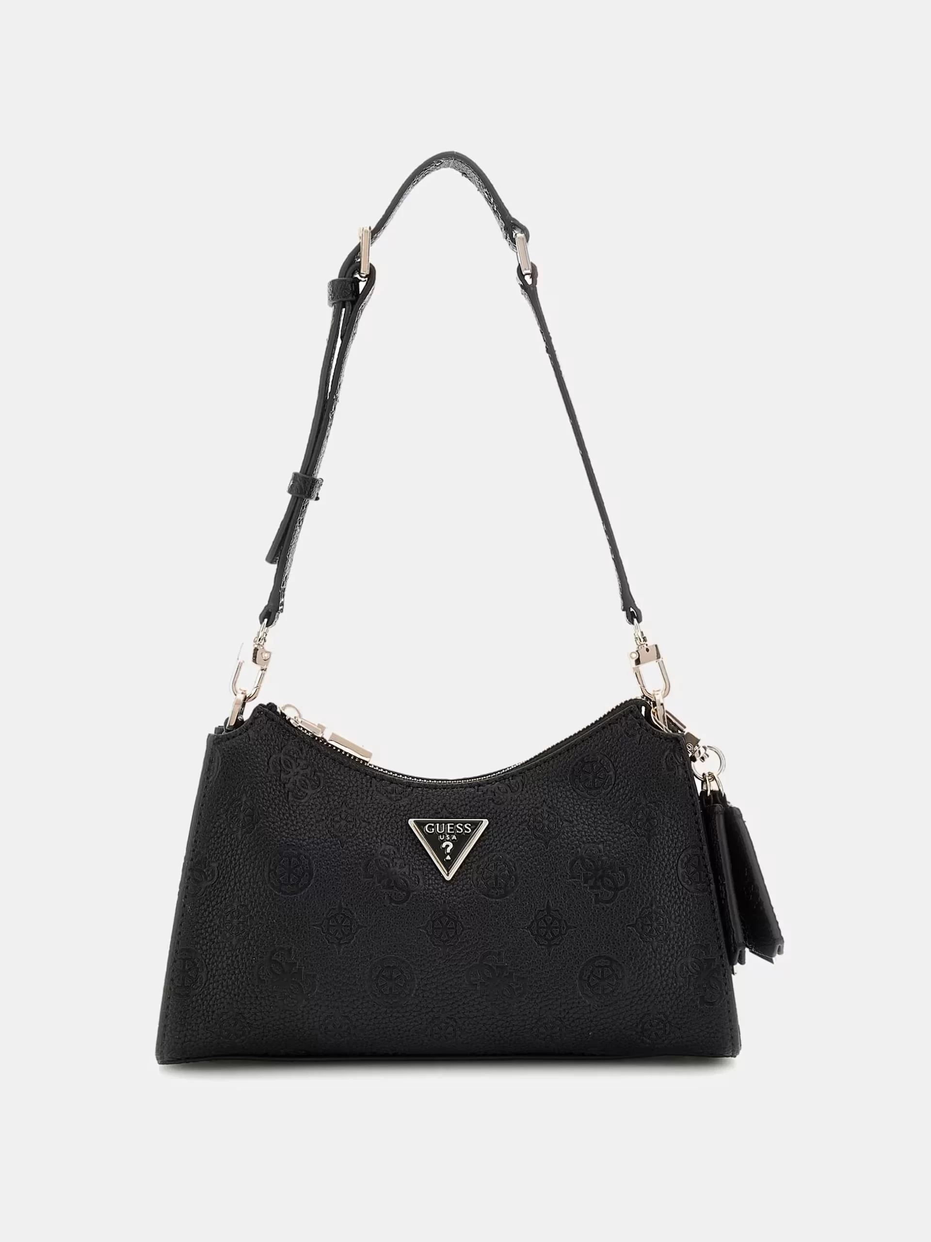 Guess Cresıdıa Top Zıp Shoulder Bag Kadın Siyah Omuz Çantası HWPG9349180-BLA