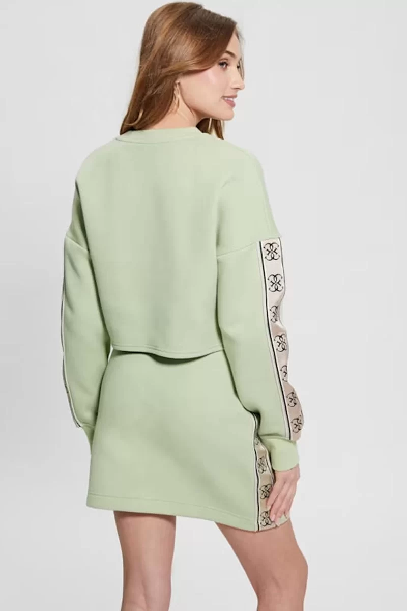 Guess Kadın Yeşil Cymone Logolu Sweatshirt