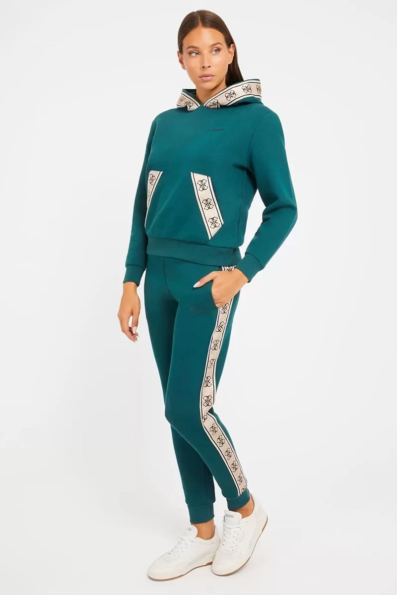 Guess Kadın Yeşil Cymone Logolu Sweatshirt