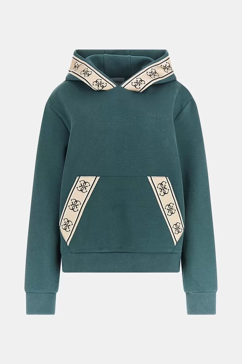 Guess Kadın Yeşil Cymone Logolu Sweatshirt
