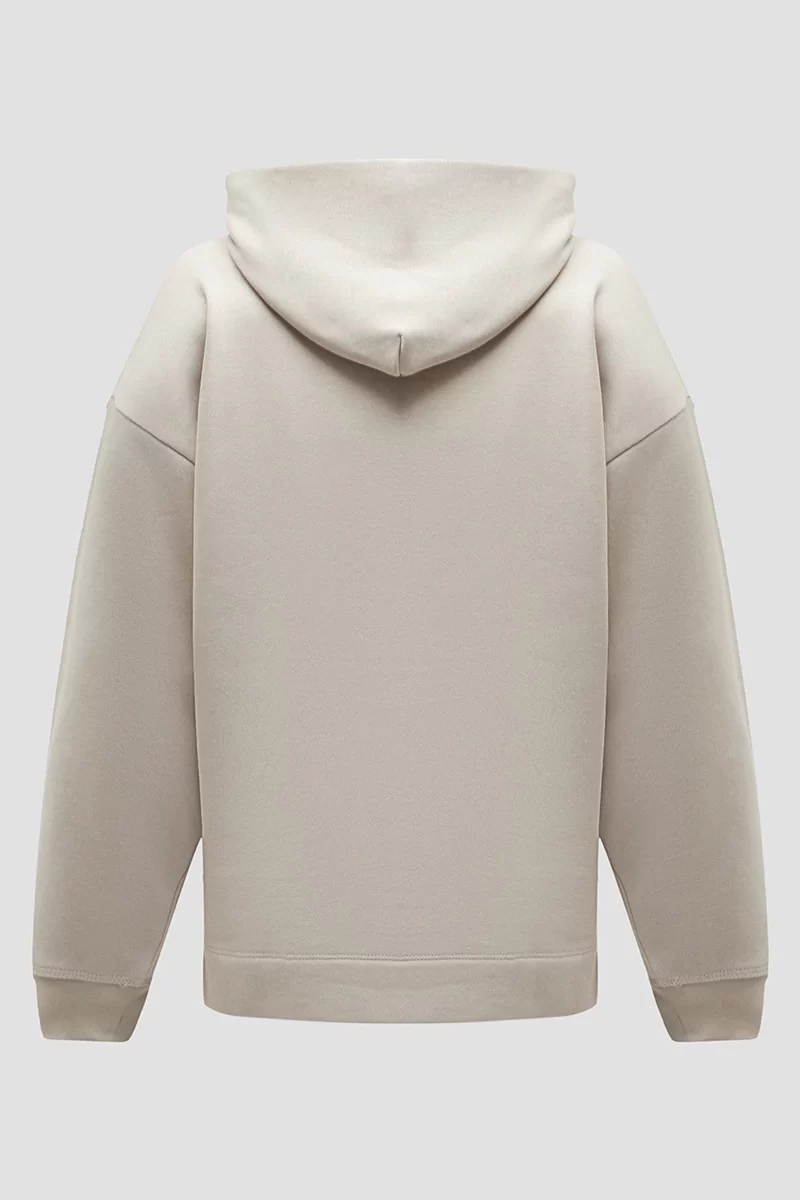 Guess Dalım Over Hooded Sweatshırt Erkek Krem Sweatshirt Z4BQ03K9V31-G1CA