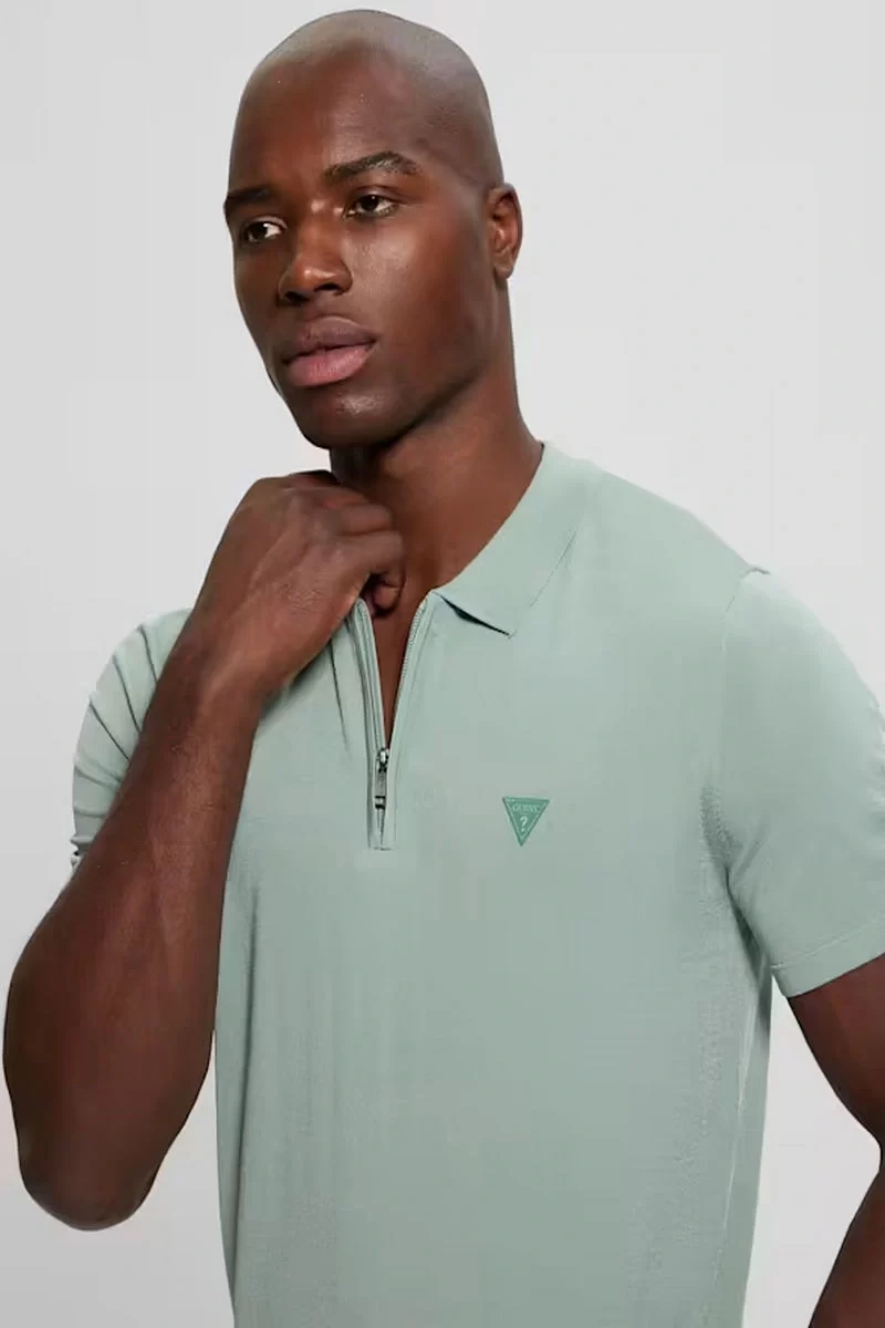 Guess Dane Tech Ss Polo Swtr Erkek Gri T-Shirt M4YR00Z3DM0-G9L8