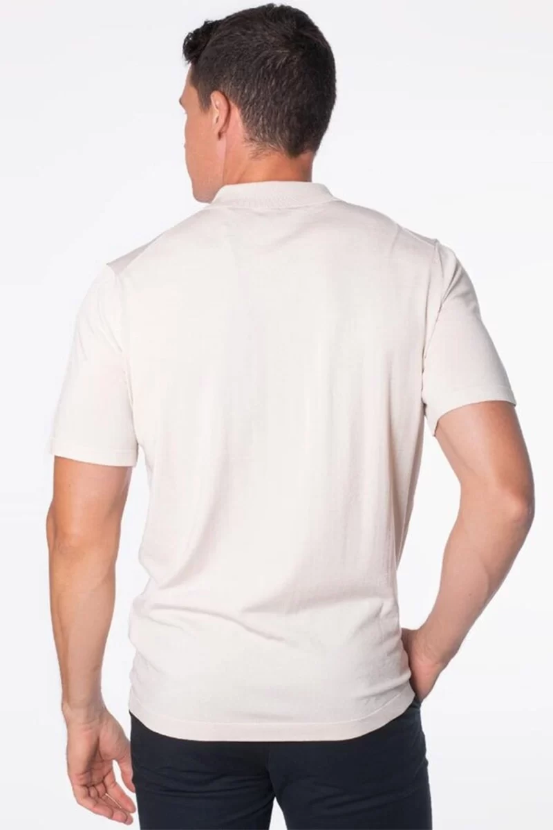 Guess Dane Tech Ss Polo Swtr Erkek Krem T-Shirt M4YR00Z3DM0-G1I6