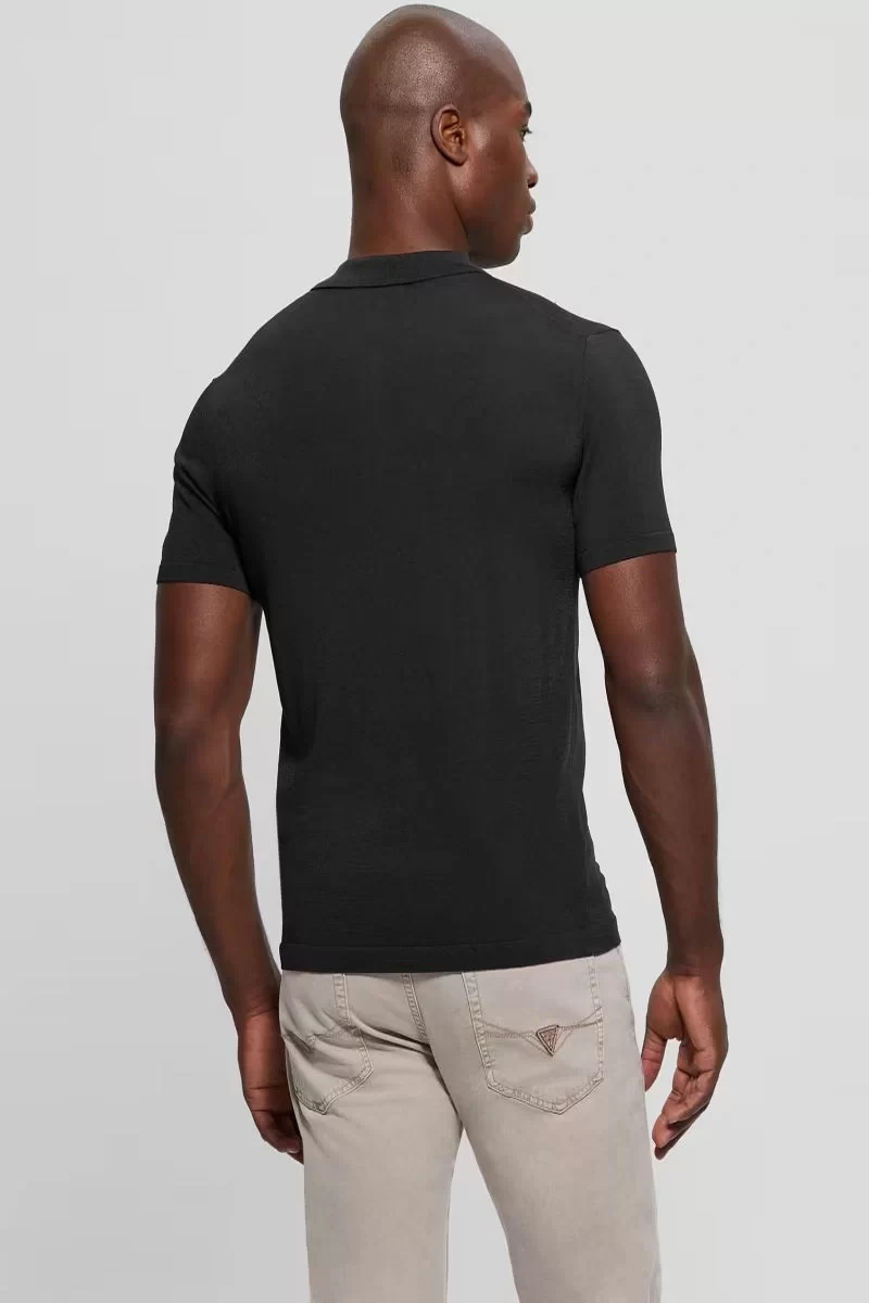 Guess Dane Tech Ss Polo Swtr Erkek Siyah T-Shirt M4YR00Z3DM0-JBLK