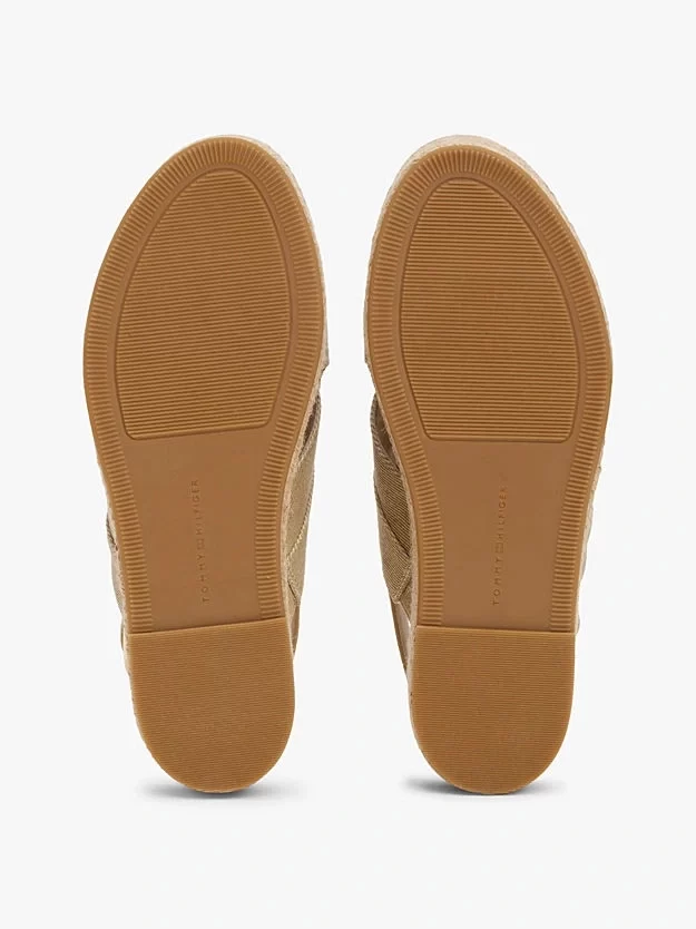 Tommy Hilfiger Kadın Bej Denim Platform Espadril Sandalet