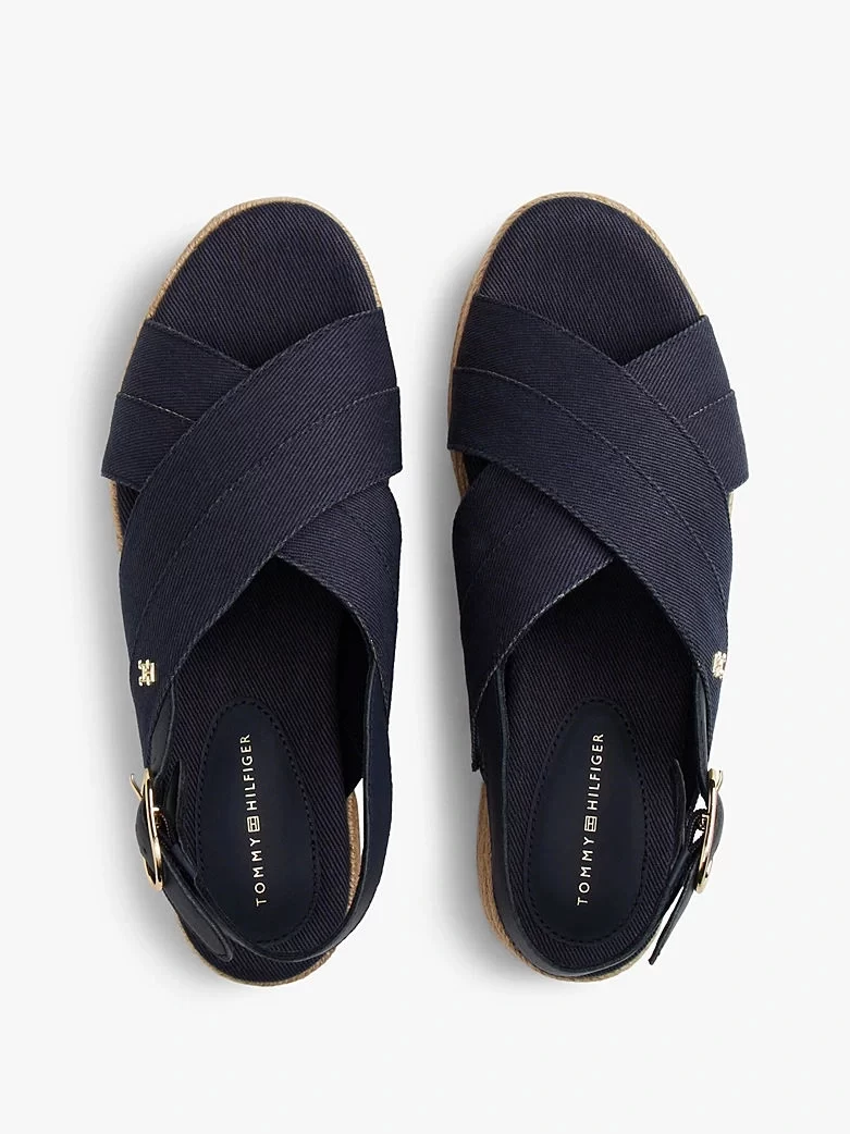 Tommy Hilfiger Kadın Denim Platform Espadril Sandalet
