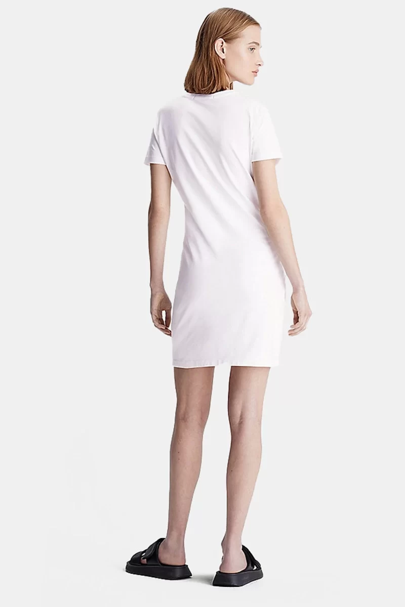 Calvin Klein DIFFUSED MONOLOGO DRESS Kadın Beyaz Elbise J20J223056-YAF