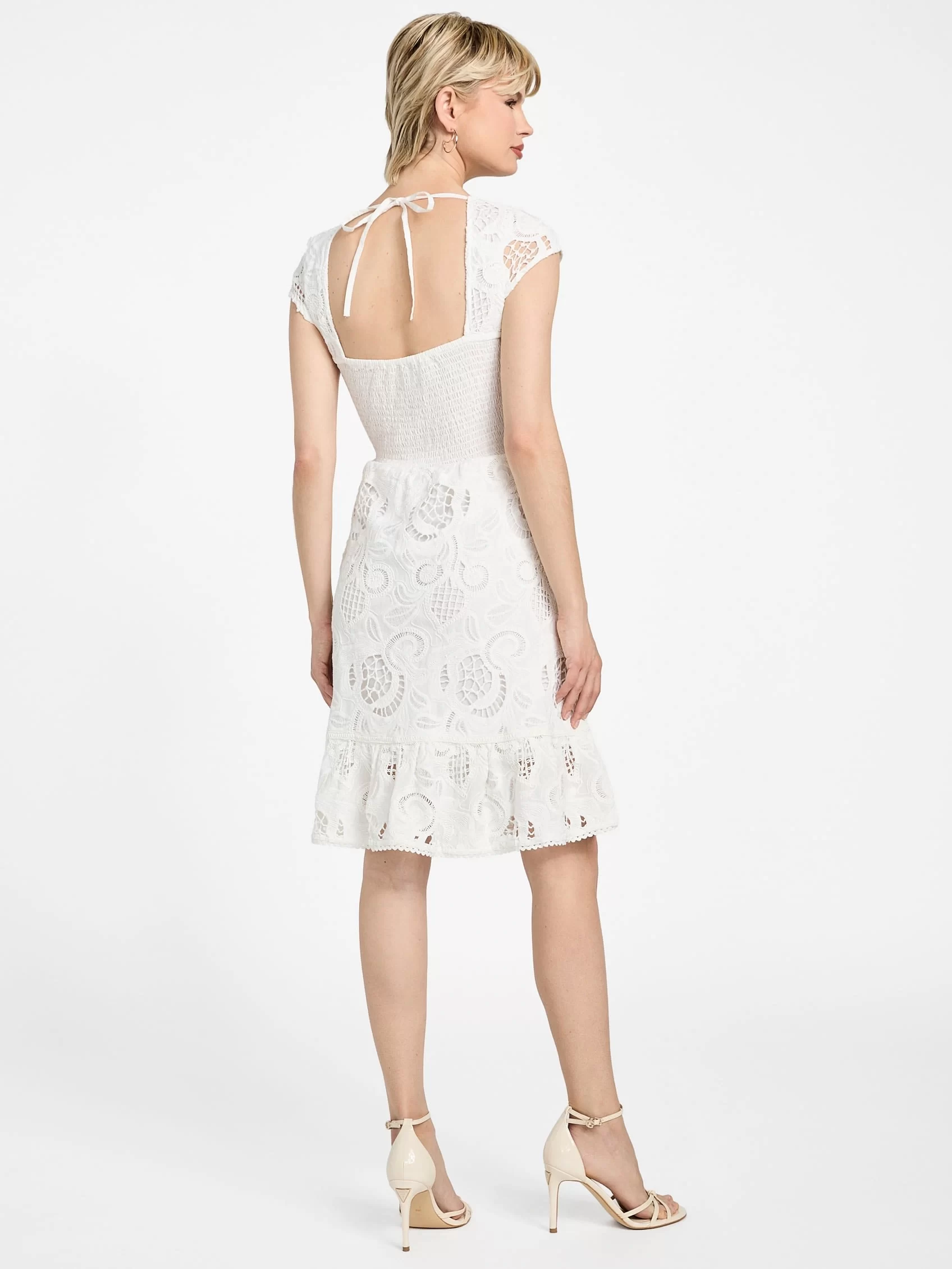 Guess Domıtılla Embro Dress Kadın Beyaz Elbise W5GK50WH521-G011