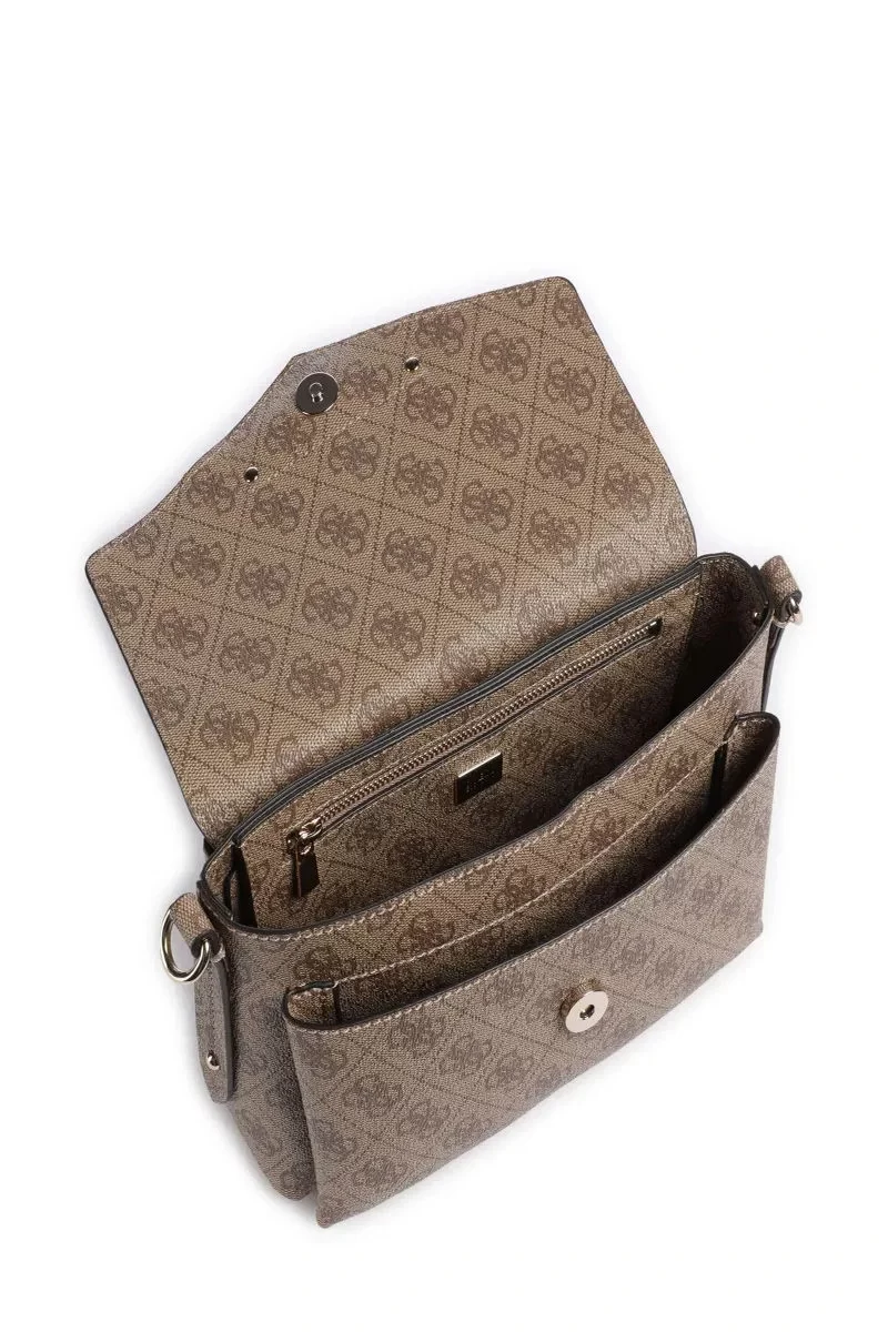 Guess Kadın Kahverengi Eco Brenton Omuz Çantası