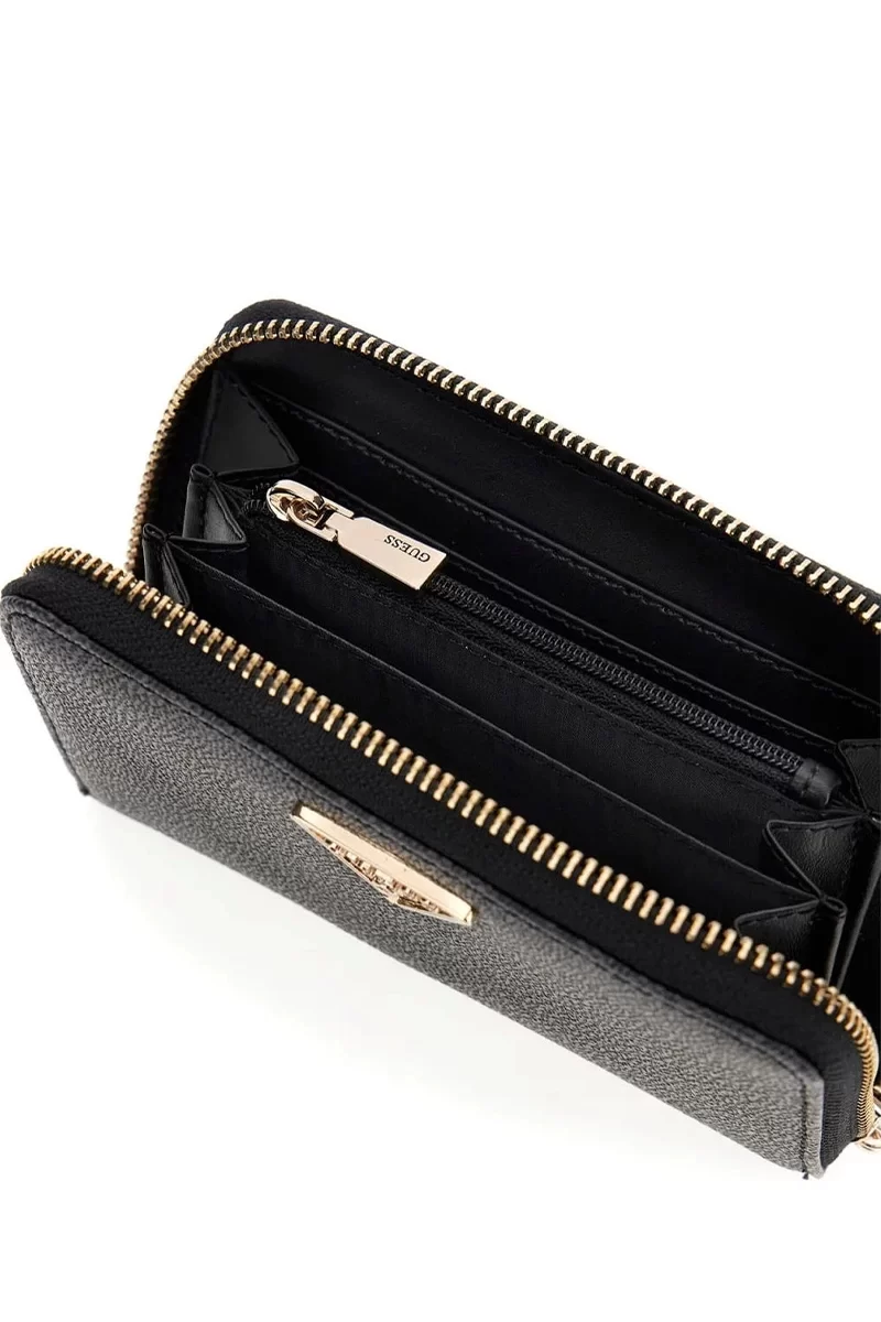 Guess Eco Erıca Slg Med Zıp Around Kadın Antrasit Cüzdan SWSG9510140-CLO
