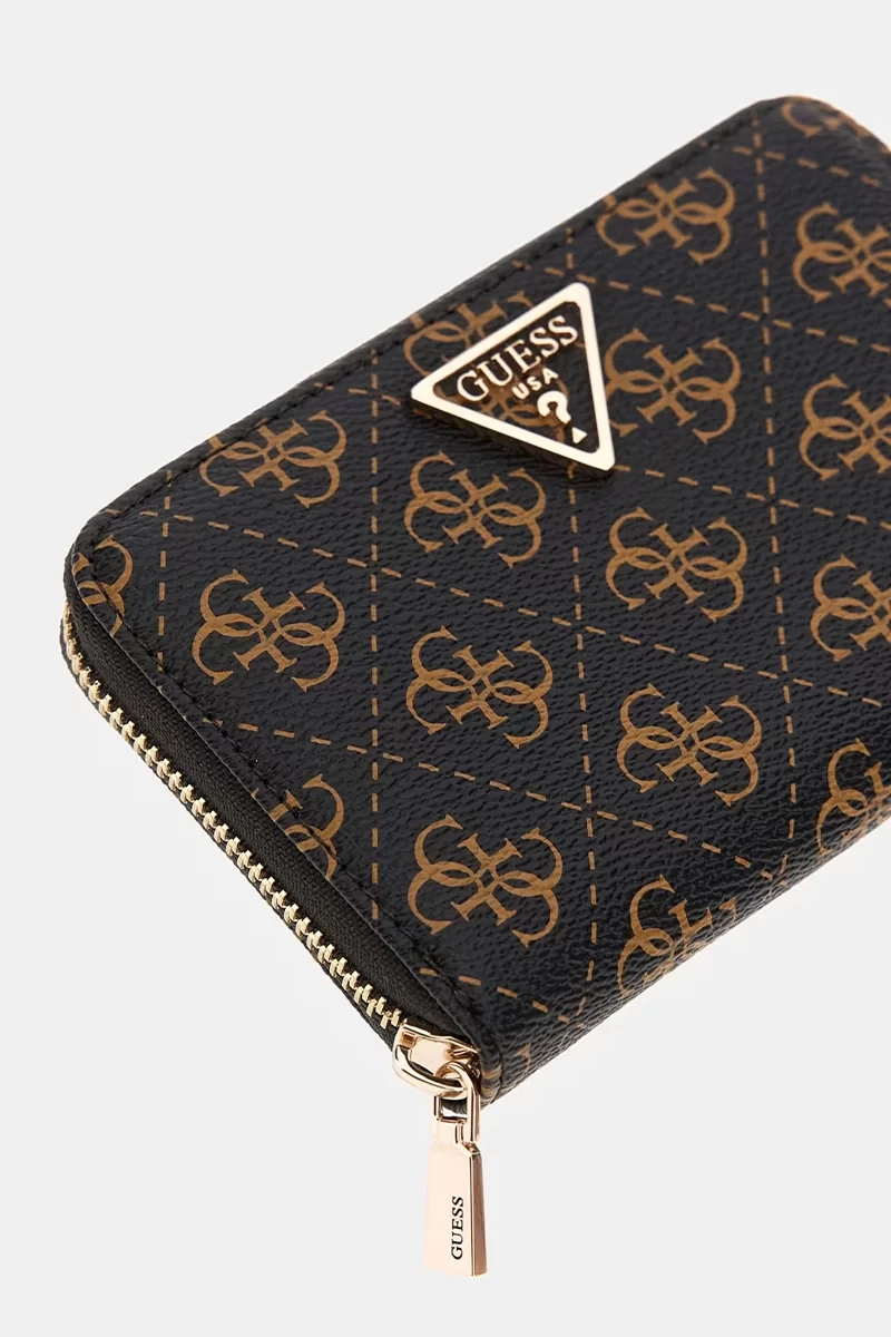 Guess Eco Erıca Slg Med Zıp Around Kadın Kahverengi Cüzdan SWQG9510140-BNL