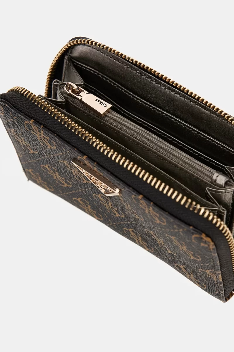 Guess Eco Erıca Slg Med Zıp Around Kadın Kahverengi Cüzdan SWQG9510140-BNL