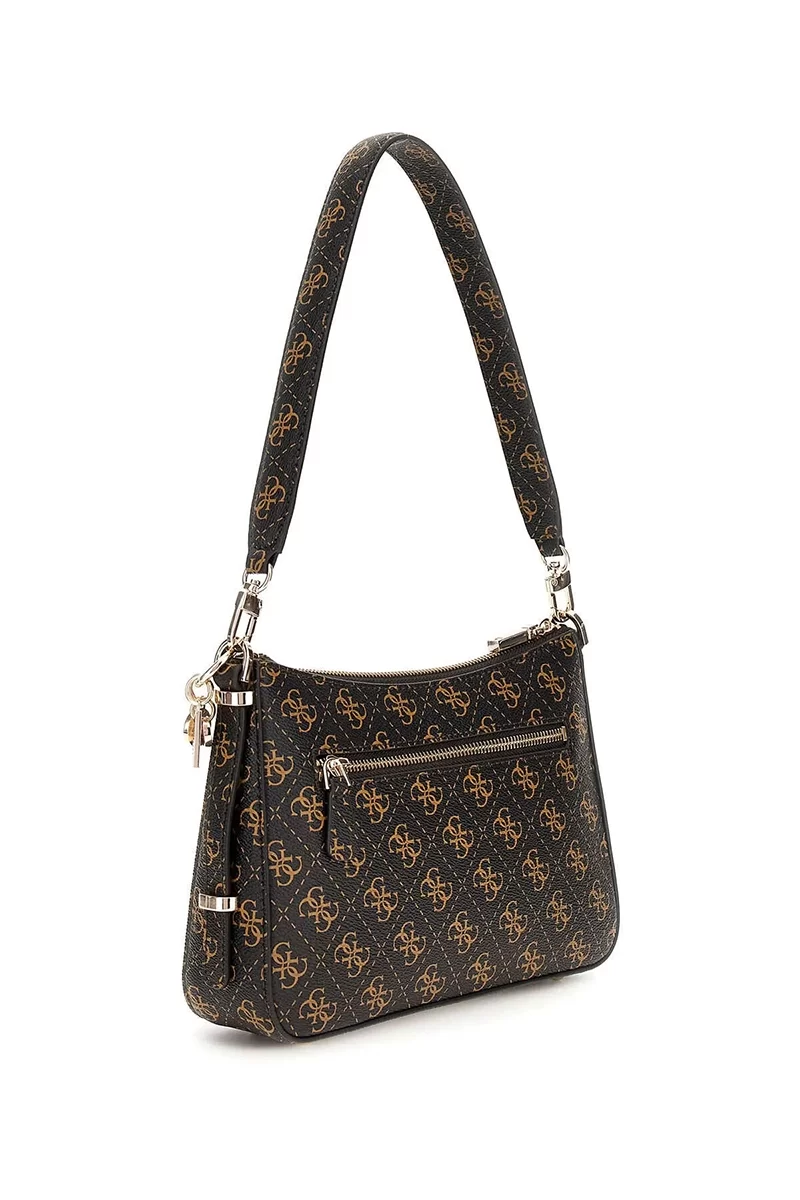 Guess Eco Erıca Top Zıp Shoulder Bag Kadın Kahverengi Çapraz Çanta HWEQG951018-BNL