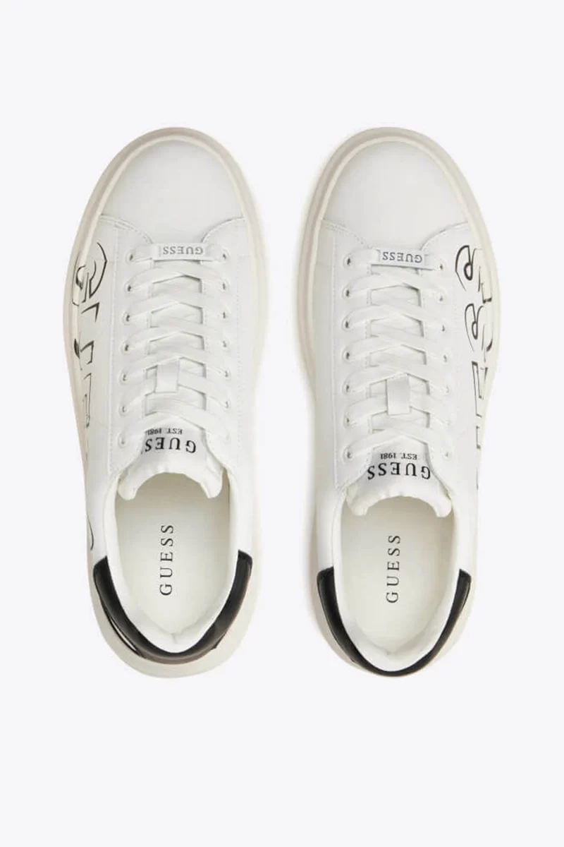 Guess Elba Erkek Siyah/Beyaz Sneaker FMPELBSUE12-WHIBK