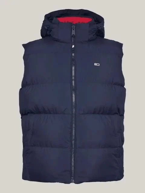 Tommy Jeans Erkek Kapşonlu Fermuarlı Lacivert Yelek