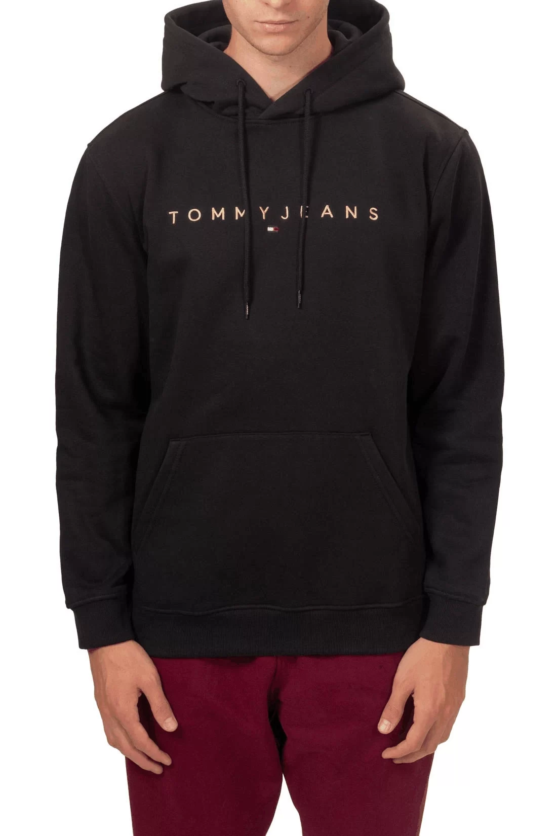 Tommy Jeans Erkek  Siyah  Logolu Sweatshirt