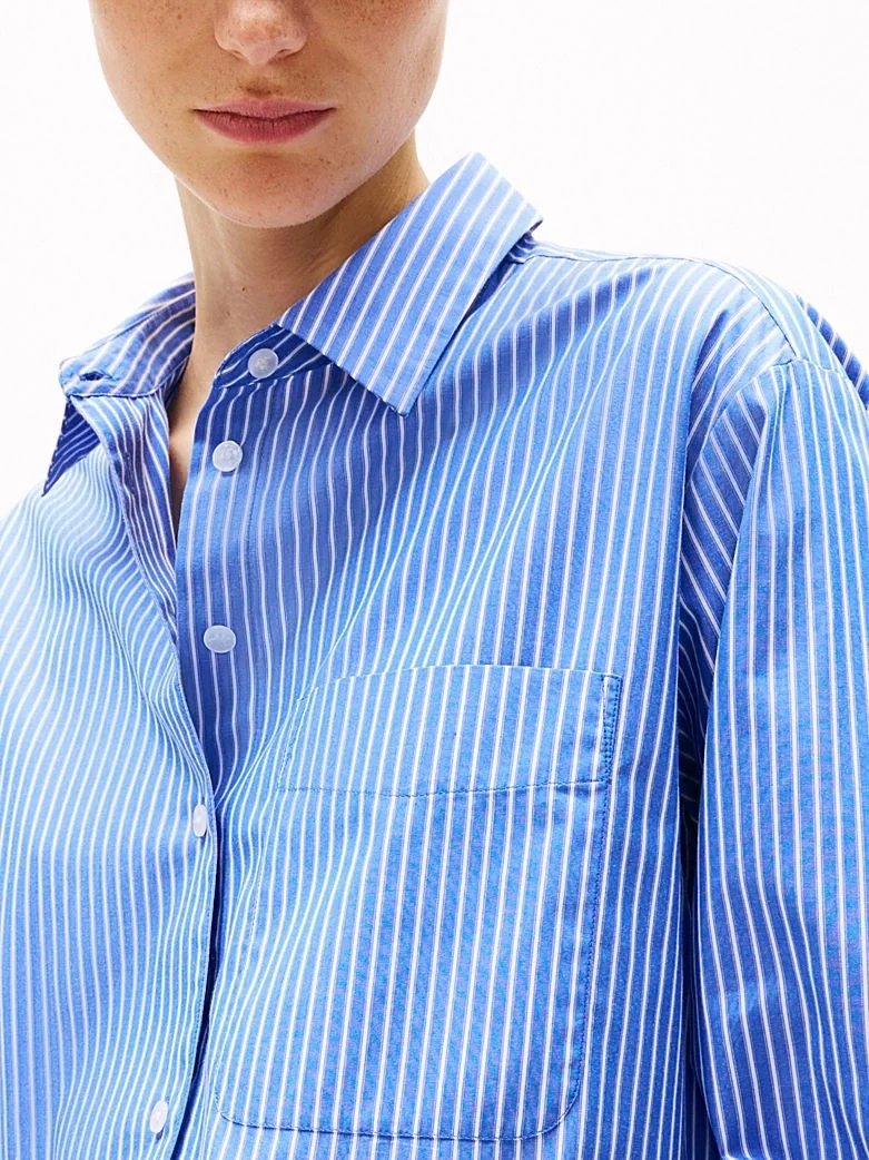 Tommy Hilfiger Kadın Açık Mavi Rahat Kesim Poplin Gömlek