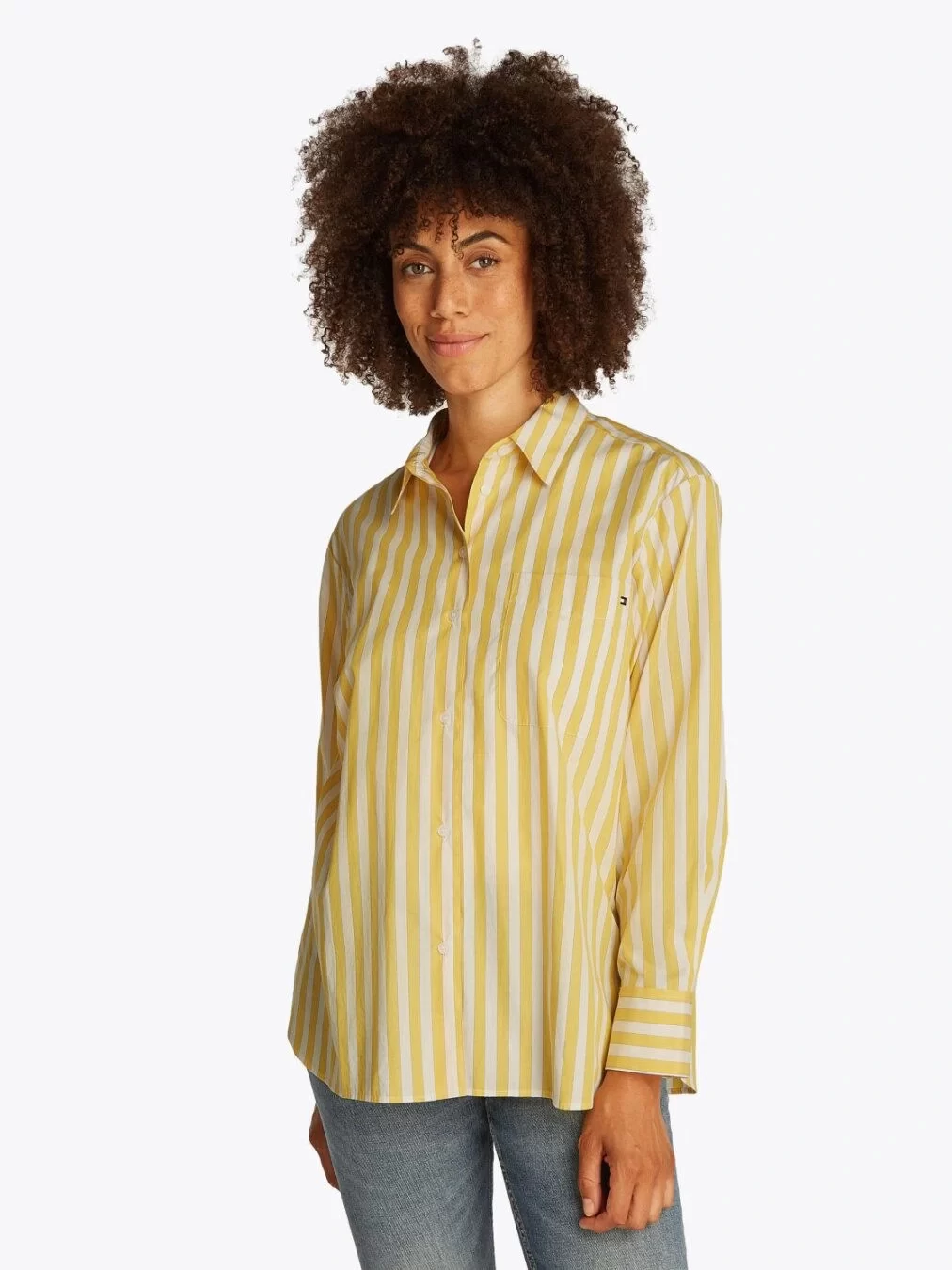 Tommy Hilfiger Kadın Rahat Kesim Poplin Gömlek
