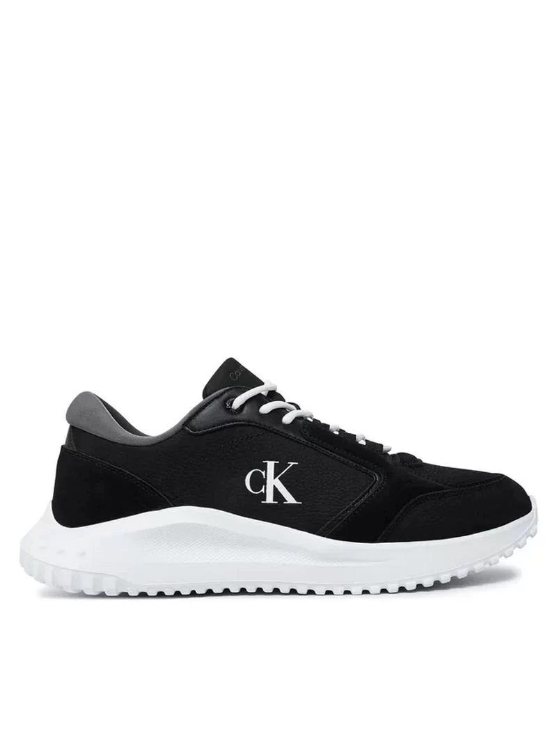 Calvin Klein Erkek Beyaz CK Logolu Siyah Süet Sneaker