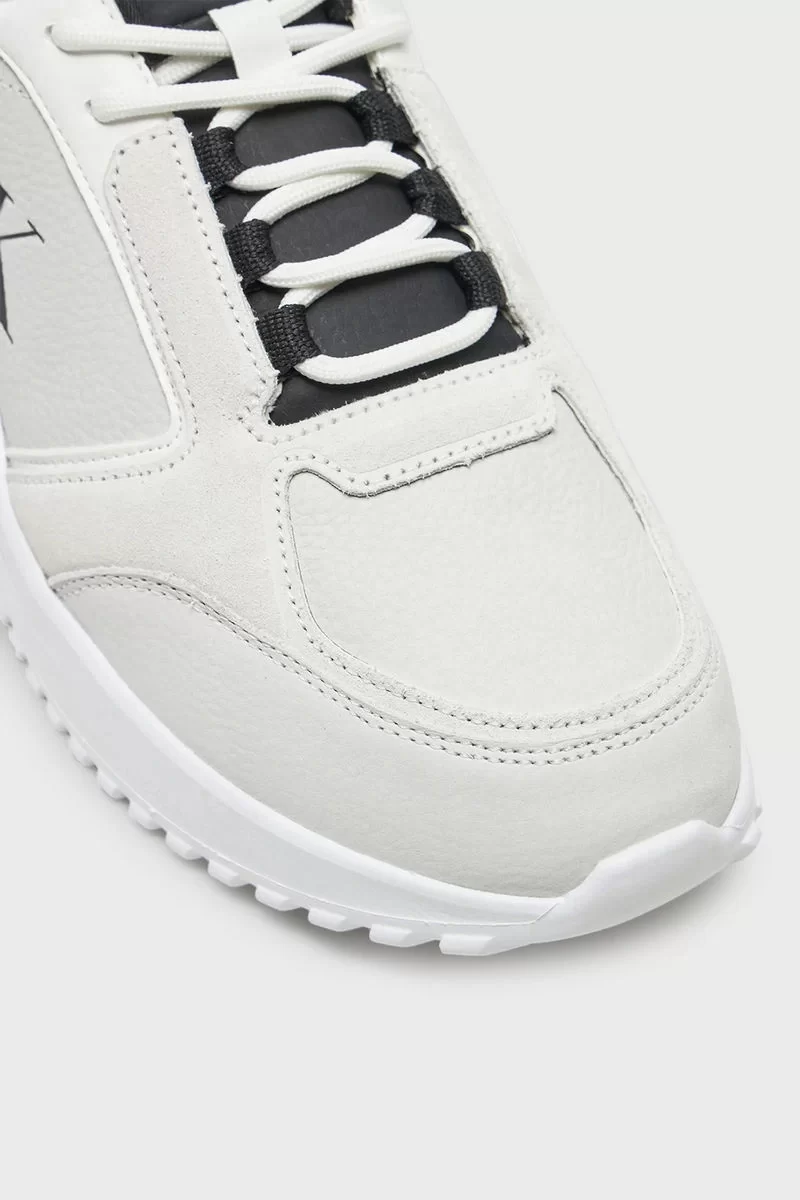 Calvin Klein Erkek Siyah CK Logolu Siyah-Beyaz Erkek Sneaker
