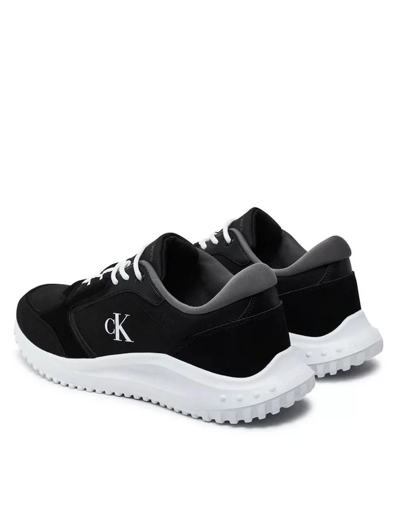 Calvin Klein Erkek Beyaz CK Logolu Siyah Süet Sneaker