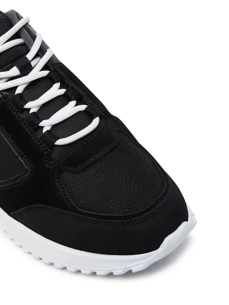 Calvin Klein Erkek Beyaz CK Logolu Siyah Süet Sneaker