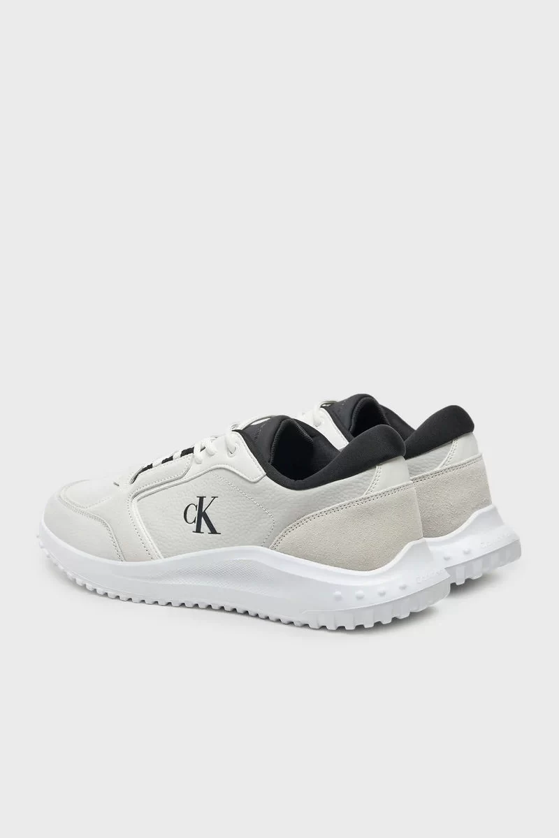 Calvin Klein Erkek Siyah CK Logolu Siyah-Beyaz Erkek Sneaker