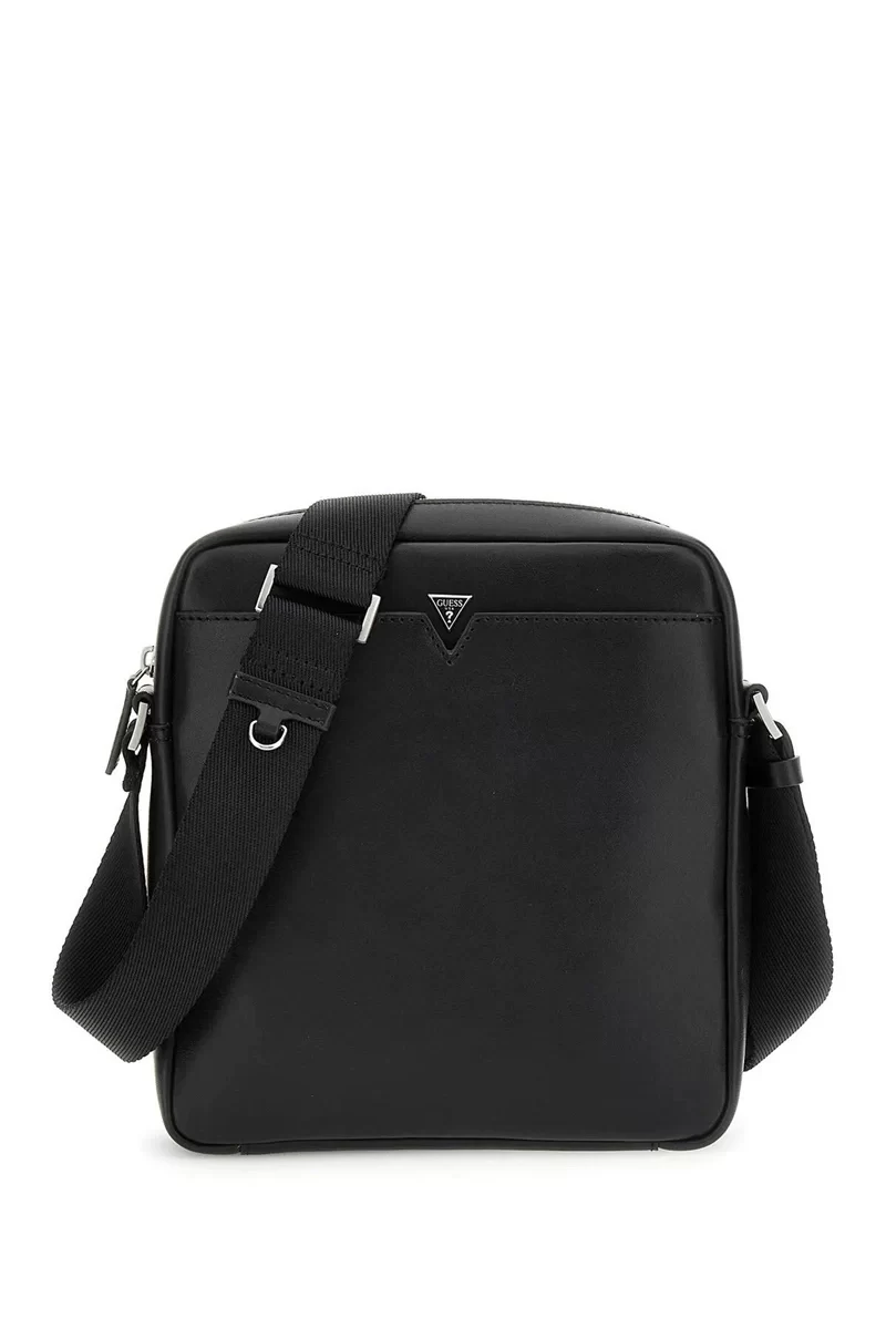 Guess Fırenze Top Zıp Crossbody Erkek Siyah Omuz Çantası HMFISEP4459-BLA