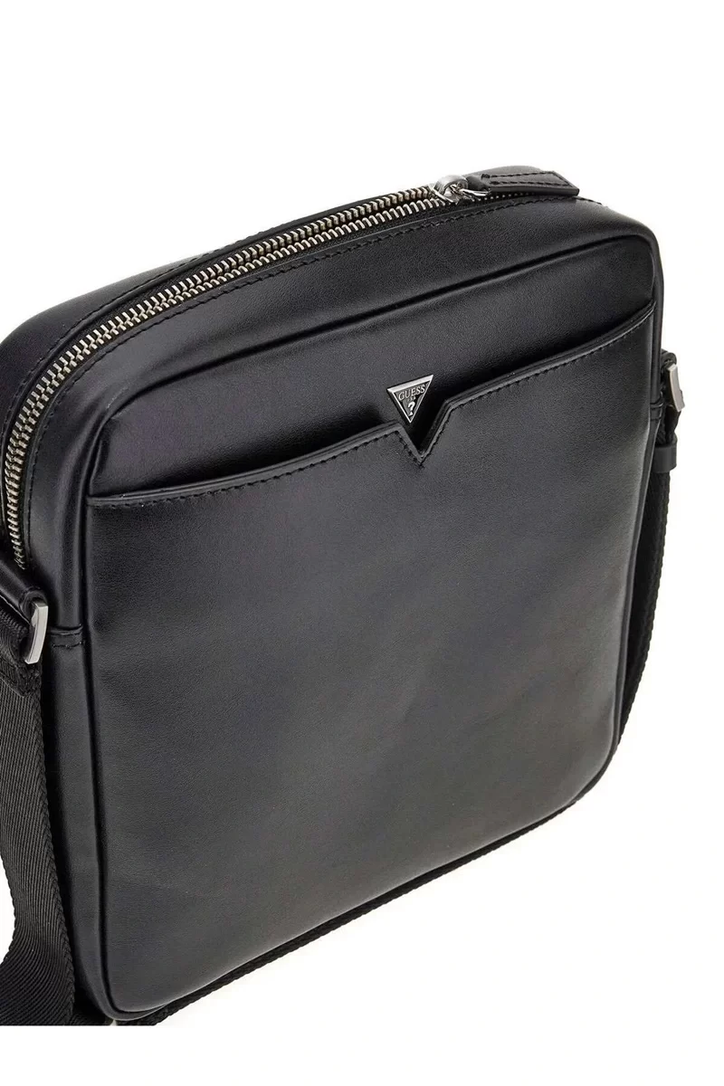 Guess Fırenze Top Zıp Crossbody Erkek Siyah Omuz Çantası HMFISEP4459-BLA