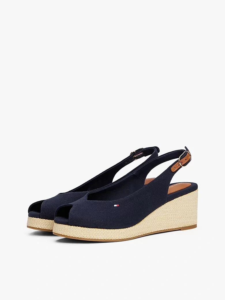 Tommy Hilfiger Kadın Lacivert Slingback Espadril Sandalet