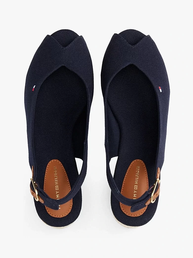 Tommy Hilfiger Kadın Lacivert Slingback Espadril Sandalet